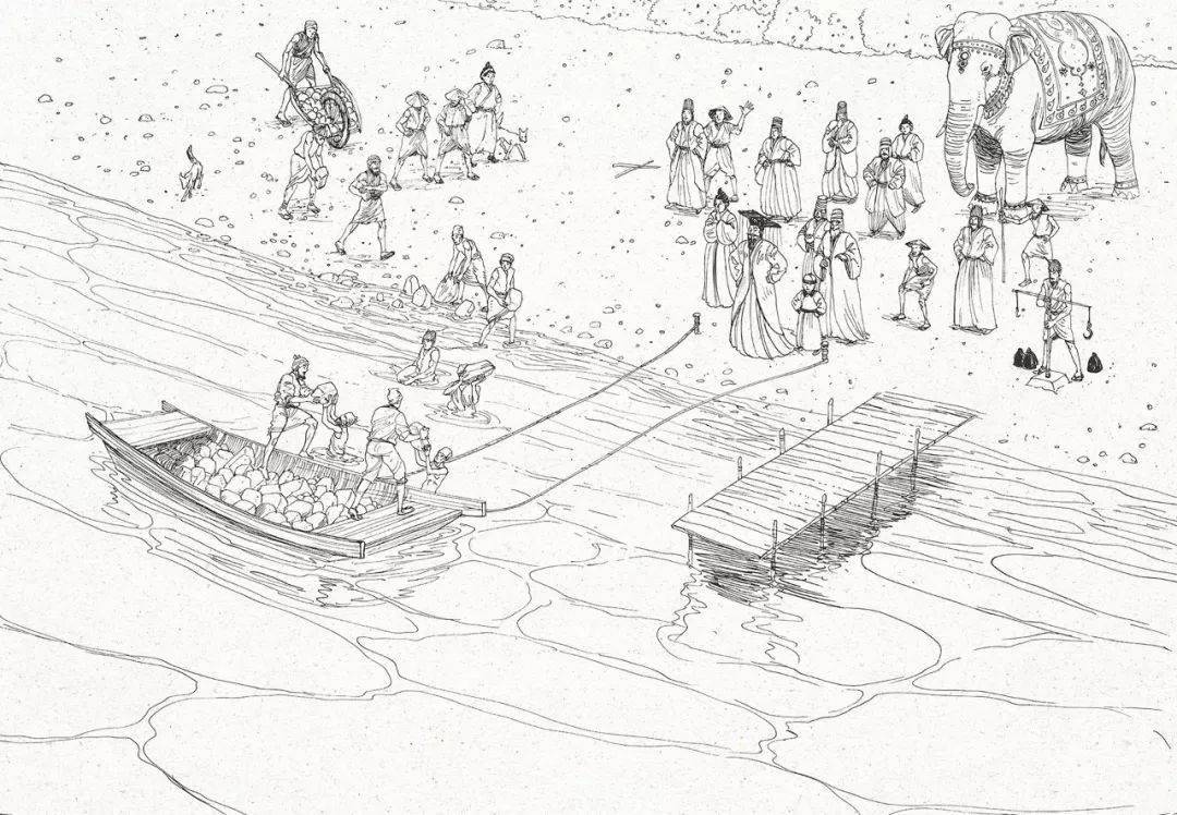 小学课本上的《曹冲称象》被改成插画,竟然美呆了!