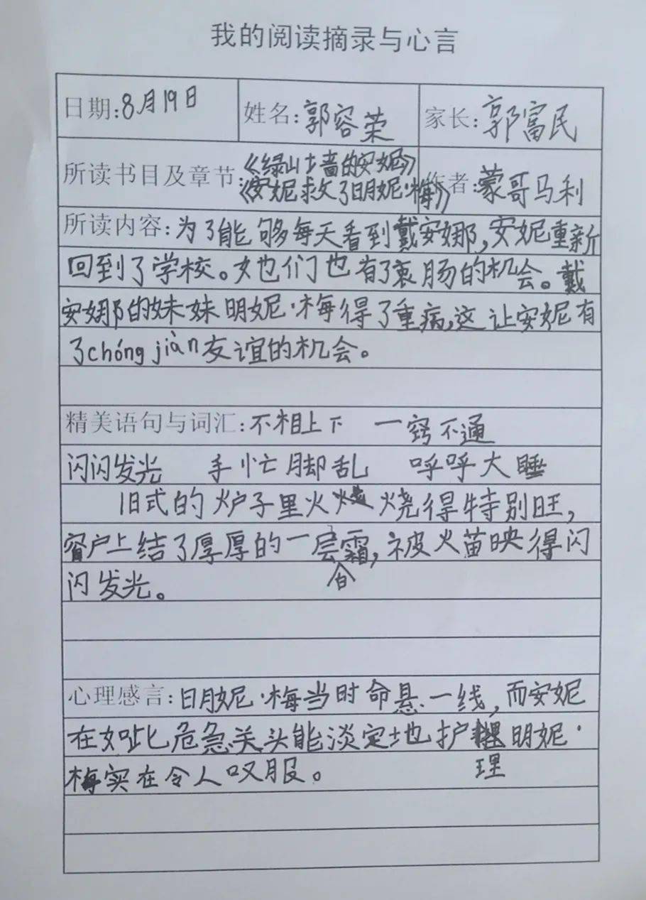 绿色沁源读书打卡滴天天读书活动优秀读书笔记展示来了13