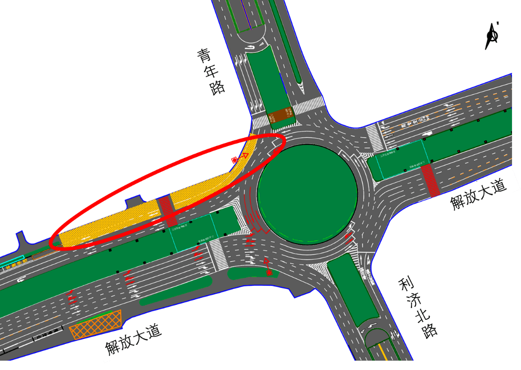 航空路环岛一层通行有变化!