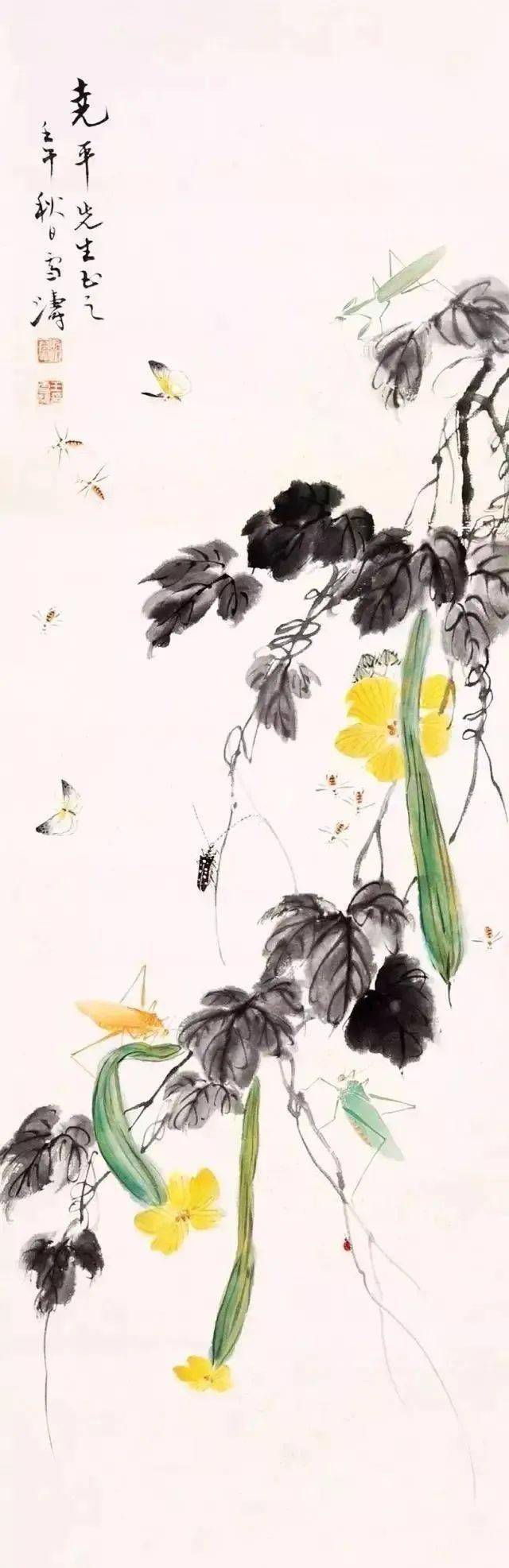 王雪涛(1903--1982)是现代中国卓有成就的花鸟画大师,以小写意花卉