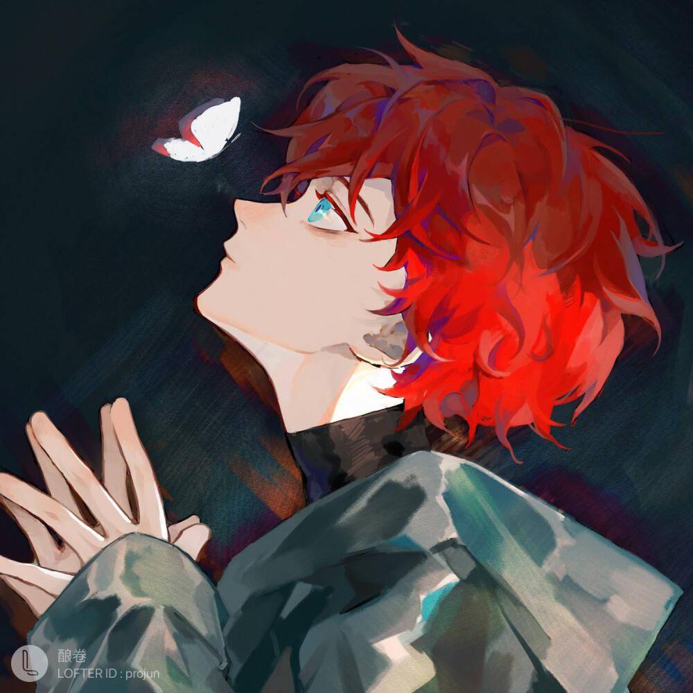 偶像梦幻祭#  天城一彩「蝴蝶与男孩」 画师lof:酿卷
