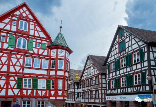 德国传统民居建筑木桁架建筑