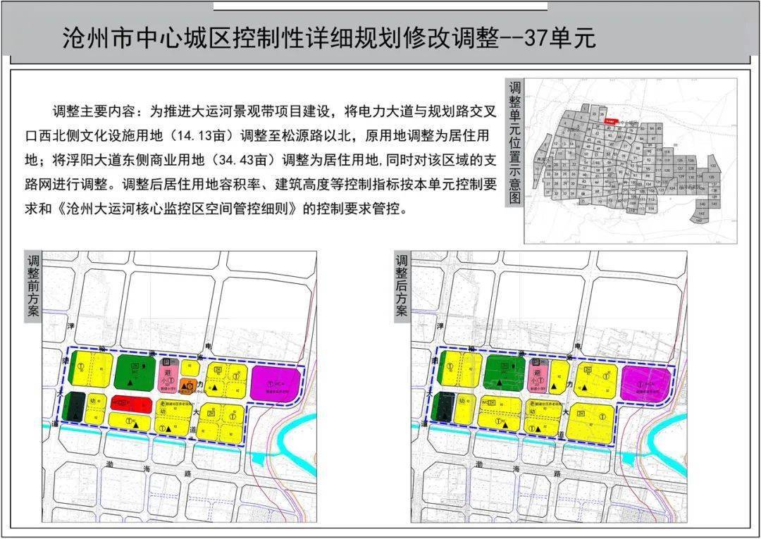 沧州中心城区部分规划调整!