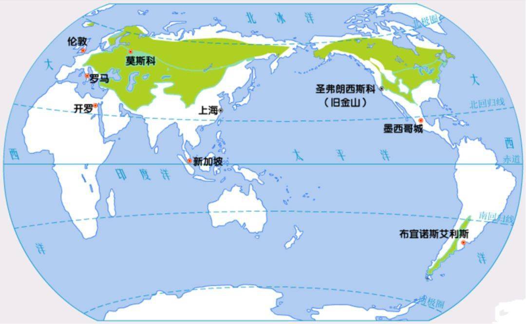 温带季风气候分布图