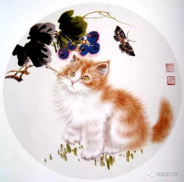 三位国画家的小猫咪pk外国美女的小猫咪!