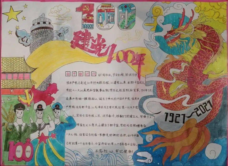 投票ing丨"庆祝中国共产党成立一百周年"手抄报比赛