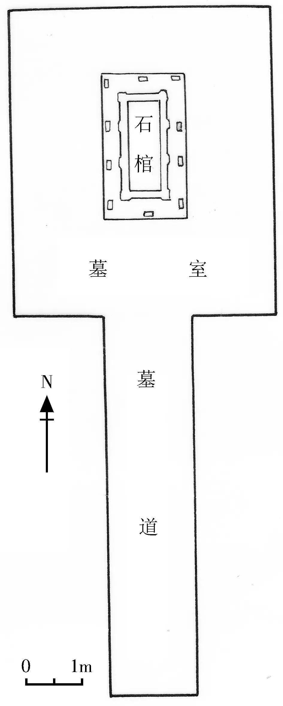 图一一 李静训墓平面图(采自《唐长安城郊隋唐墓)d型墓葬主人为隋代