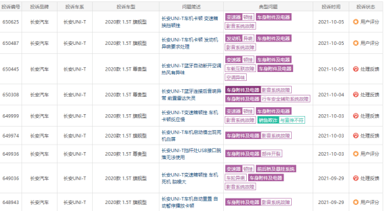 图源:车质网投诉编号为【650625】的车主表示,车机每隔几天就会卡死