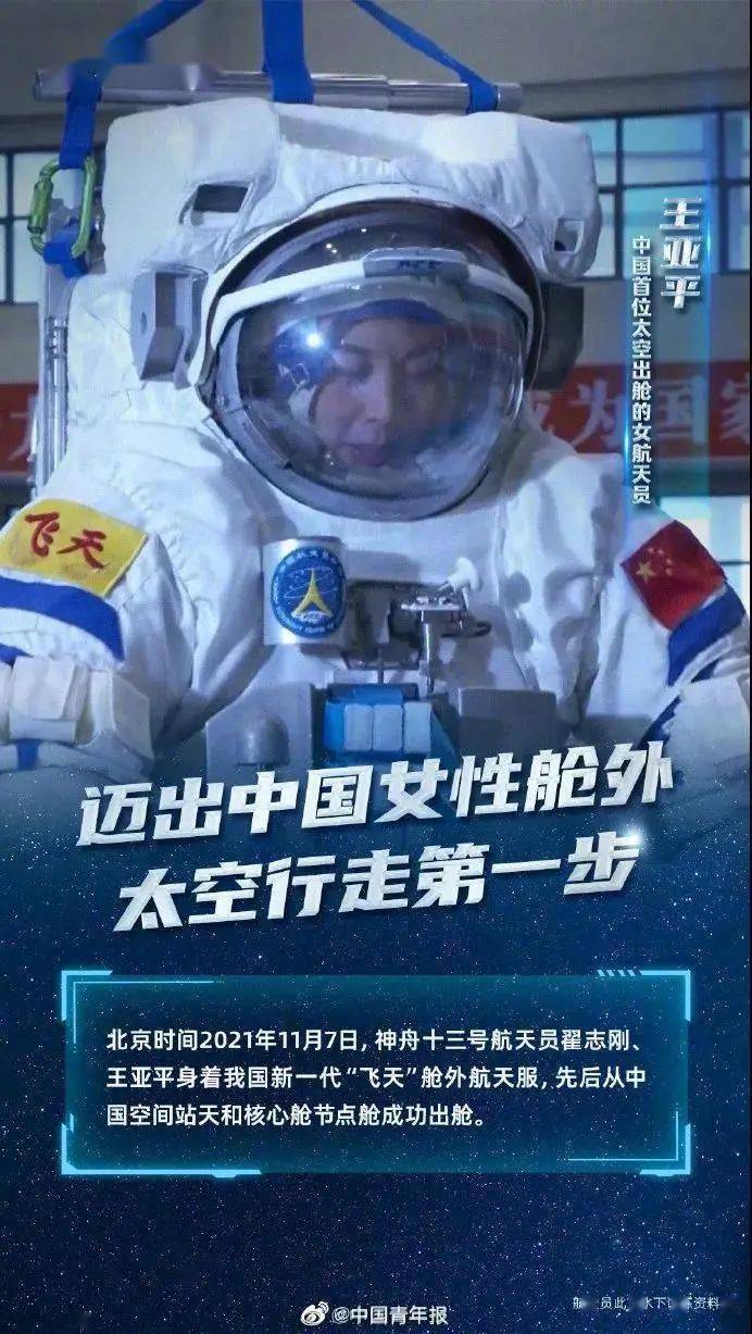 首位太空行走的中国女性!