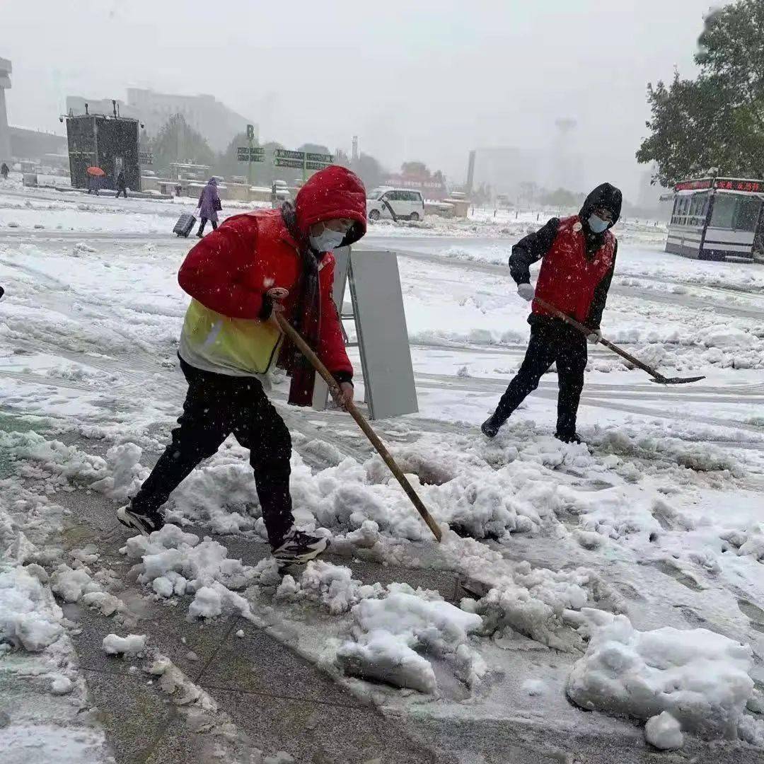 大雪冷大地天津献血志愿者志愿服务显真情