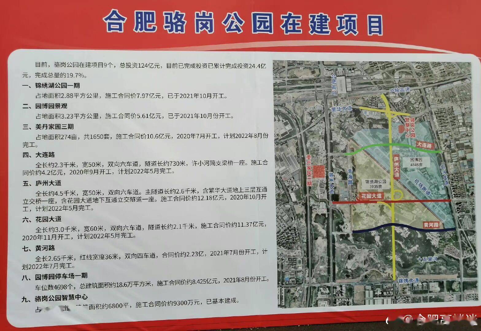 重磅合肥骆岗公园在建及拟建项目曝光