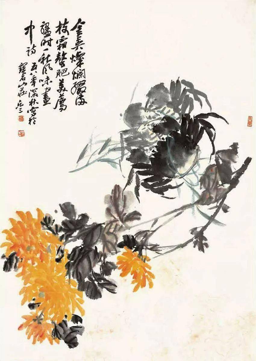 诸乐三花鸟画作品赏析