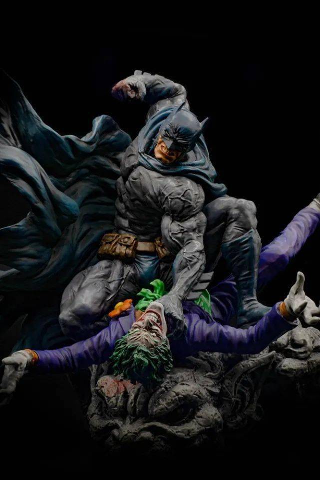 寿屋sculptmaster系列dccomics蝙蝠侠大战小丑全身雕像