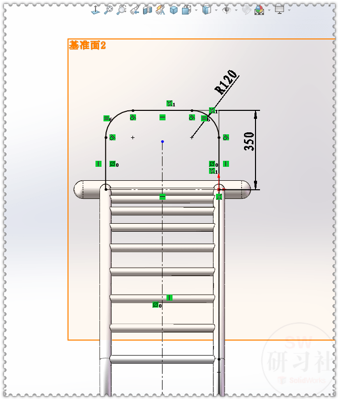 3.手动添加【同轴心配合】,【相切配合】.4.【线性阵列】螺栓,螺母 .