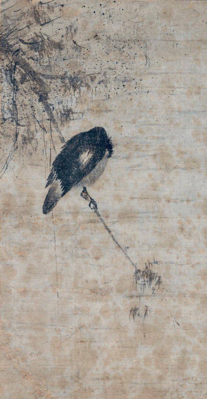 南宋牧溪的这幅神作:画鸟不画其首,笔墨又飒又寂寥_作品_绘画_艺术界