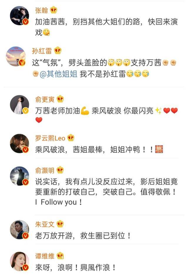 万茜深夜点赞宁静郁可唯黑评,总导演秒删
