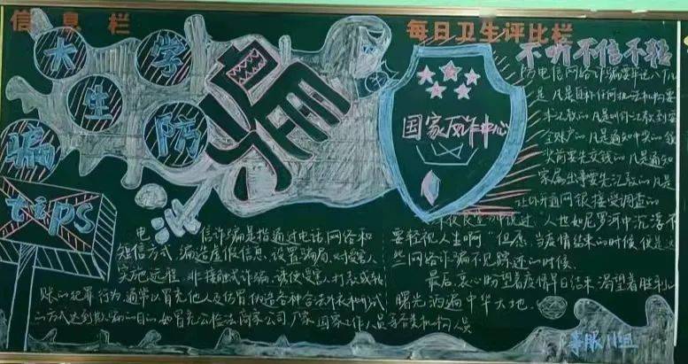 我为师生办实事0诈计划之防诈主题黑板报大赛