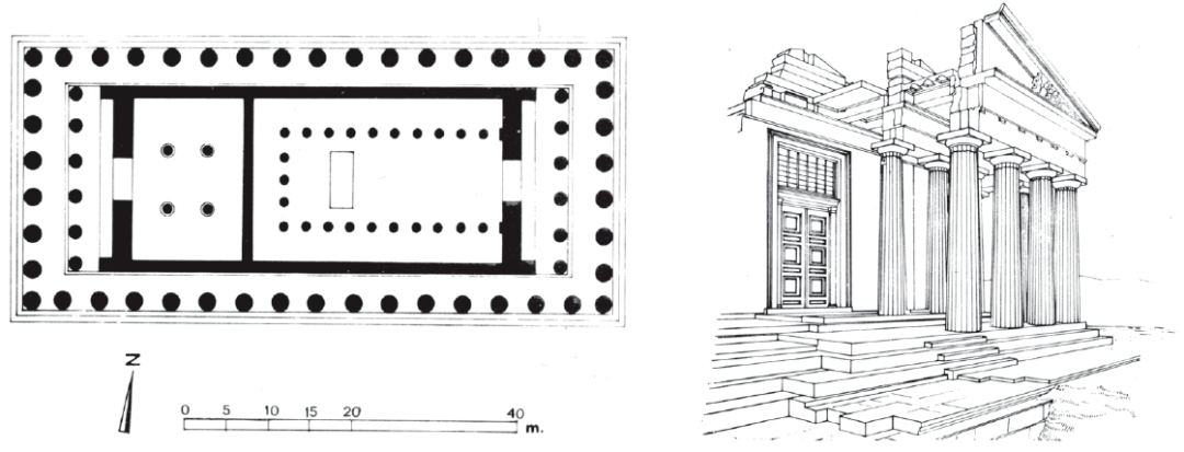 左图:14 帕特农神庙平面图右图:15.