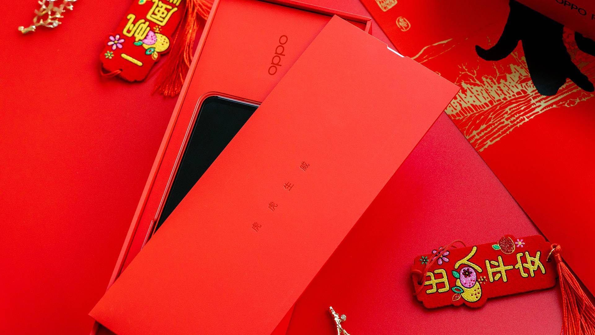 红绒质感丝般顺滑opporeno7红丝绒新年版图赏