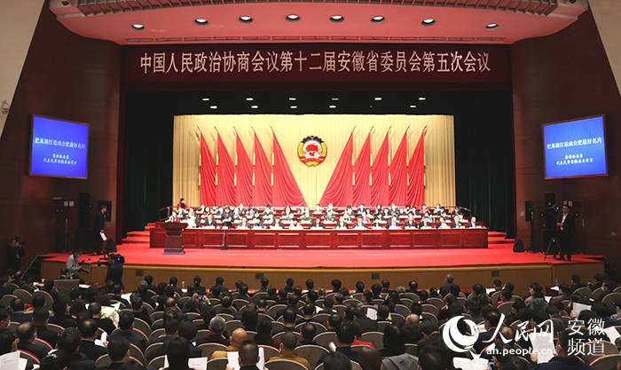 安徽省政协十二届五次会议举行第二次大会