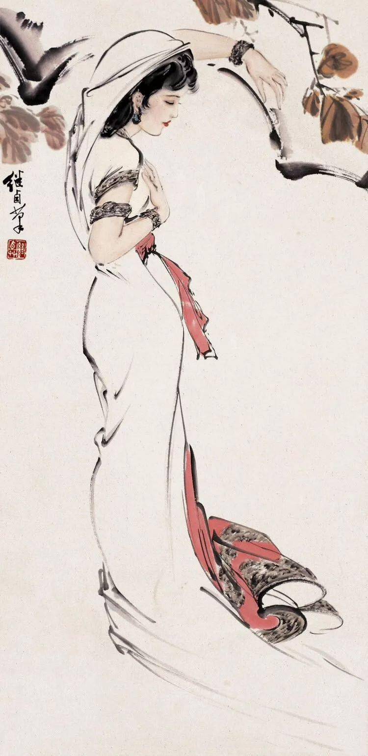 婀娜多姿形神俱备他把美女画绝了