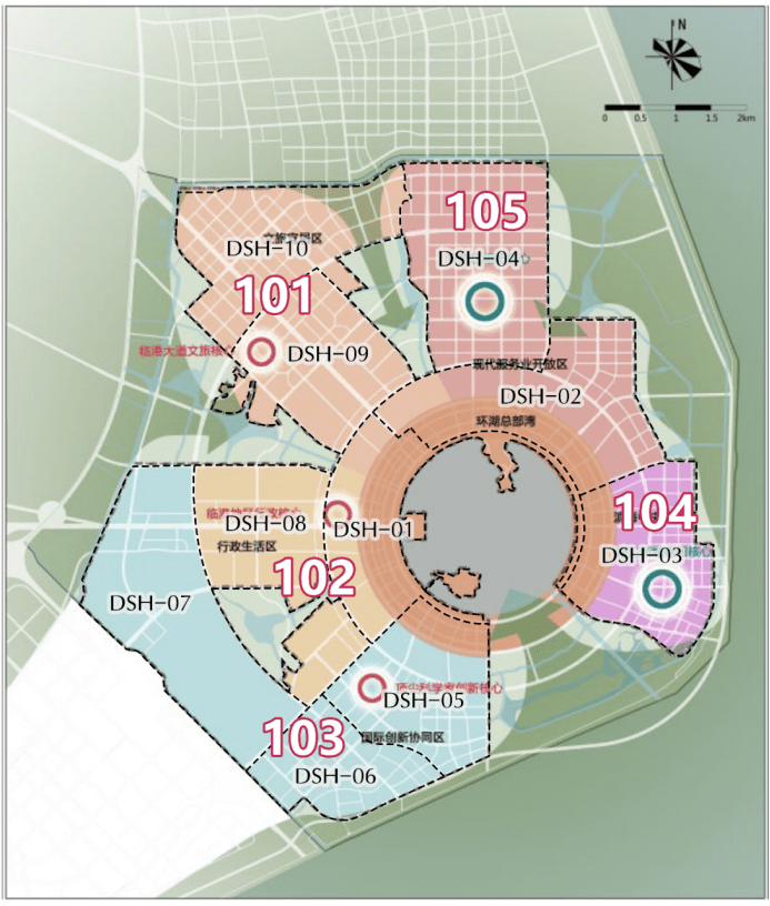 从城市规划看临港滴水湖核心区哪个板块更值得买?_单元_片区_住宅布局