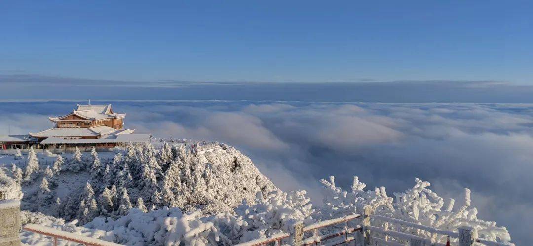 峨眉山春雪纷飞绝美雪景续写冬奥情缘