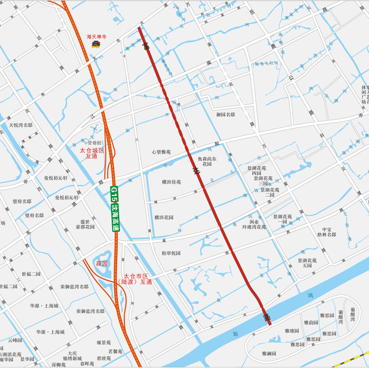 道路更名太仓大道娄东街道,陆渡街道,浏河镇,原禅寺路更名为太仓大道