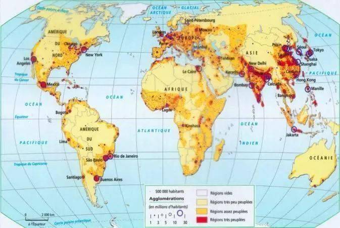 地图看世界;给整个世界画一条"胡焕庸线"_人口_美国的