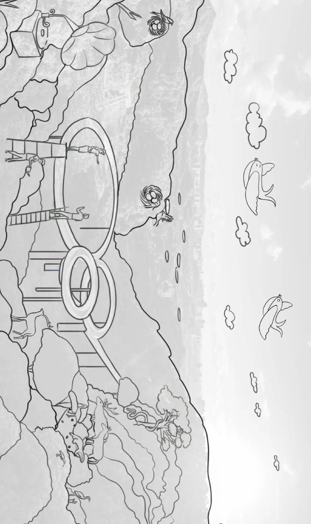 简笔画 手绘 线稿 1080_1820 竖版 竖屏