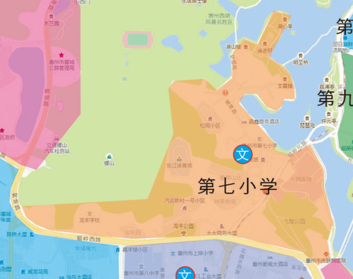 2022年惠城中心区小学学区划分公布→_初审_惠州_区域