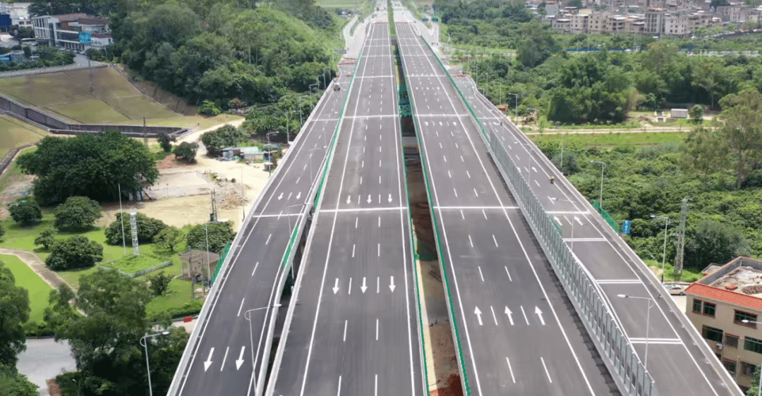 广汕路北绕线三联立交至荔三立交段明天通车!_增城_公路_工程