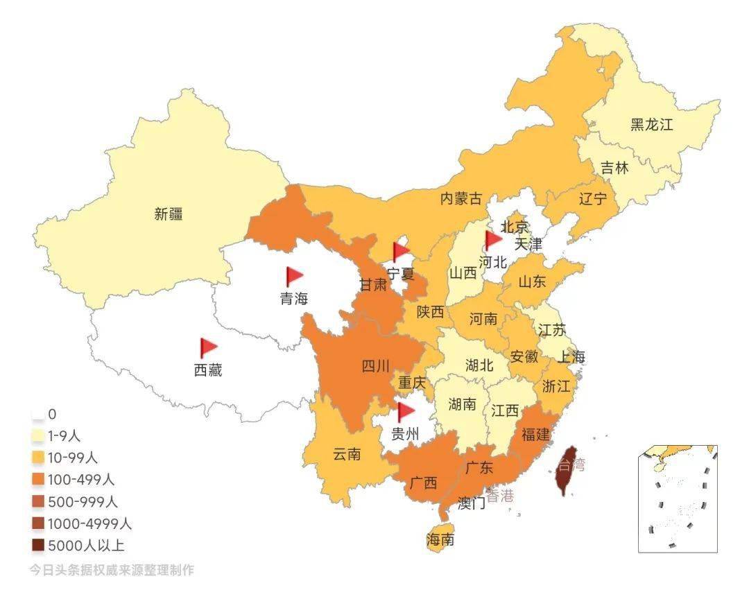 截至8月3日 12时)全国疫情分布图新增本土无症状感染者251例(广西