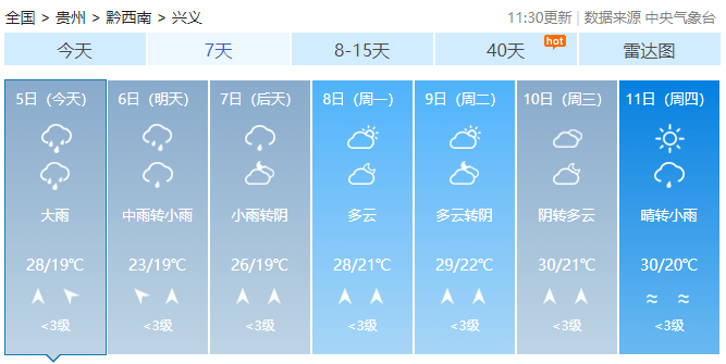 毕节天气黔东南天气六盘水天气气象部门提醒雷电活动,可能会造成雷电