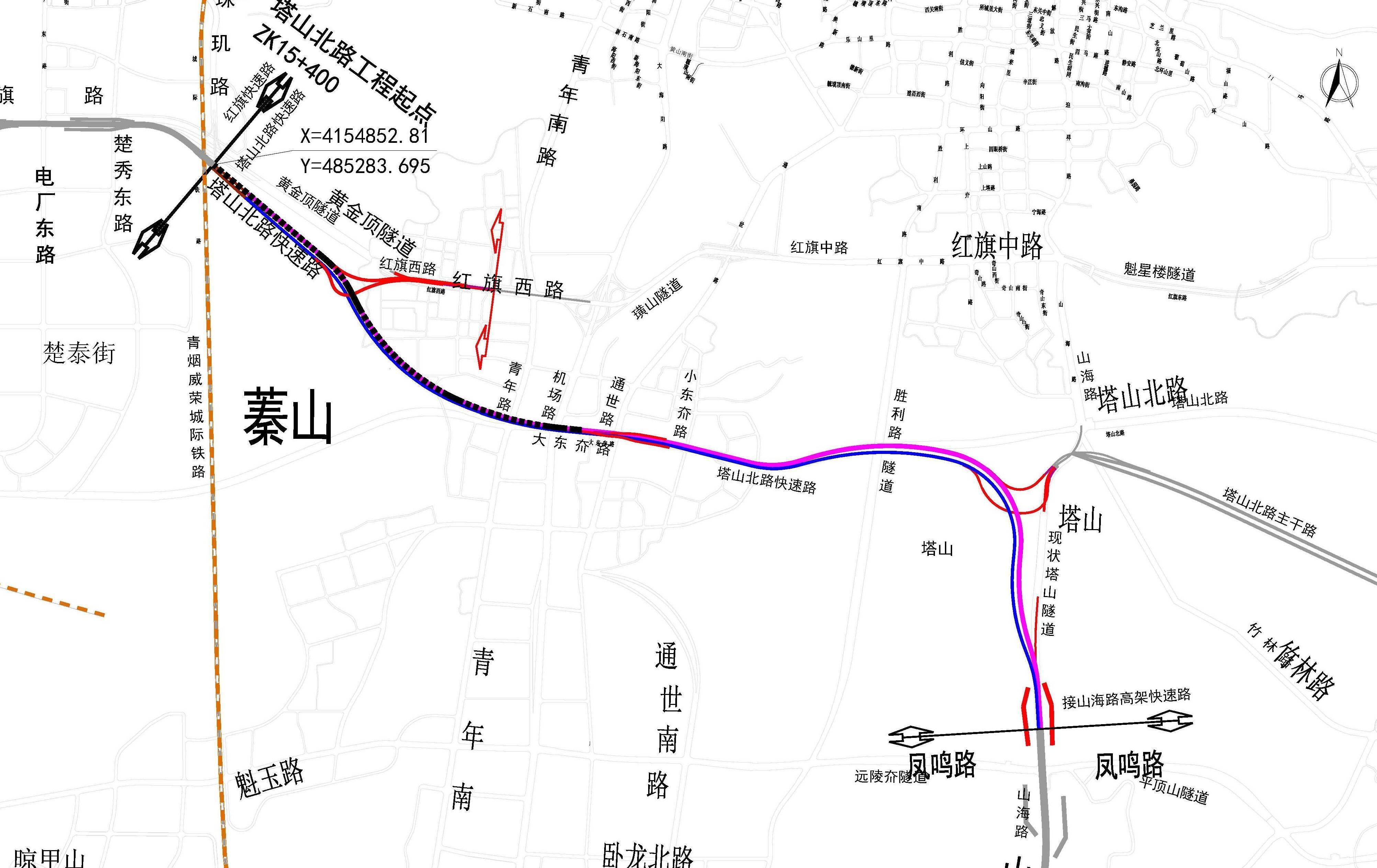 烟台城市快速路又迎新动态 涉及这三条路段_隧道_塔山_德润