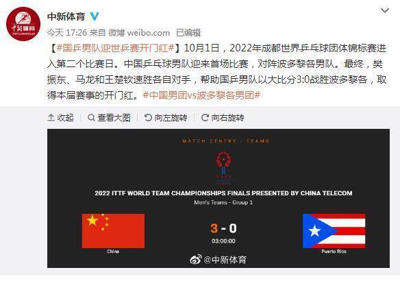 樊振东、马龙和王楚钦速胜各自对手，国乒男队迎世乒赛开门红 