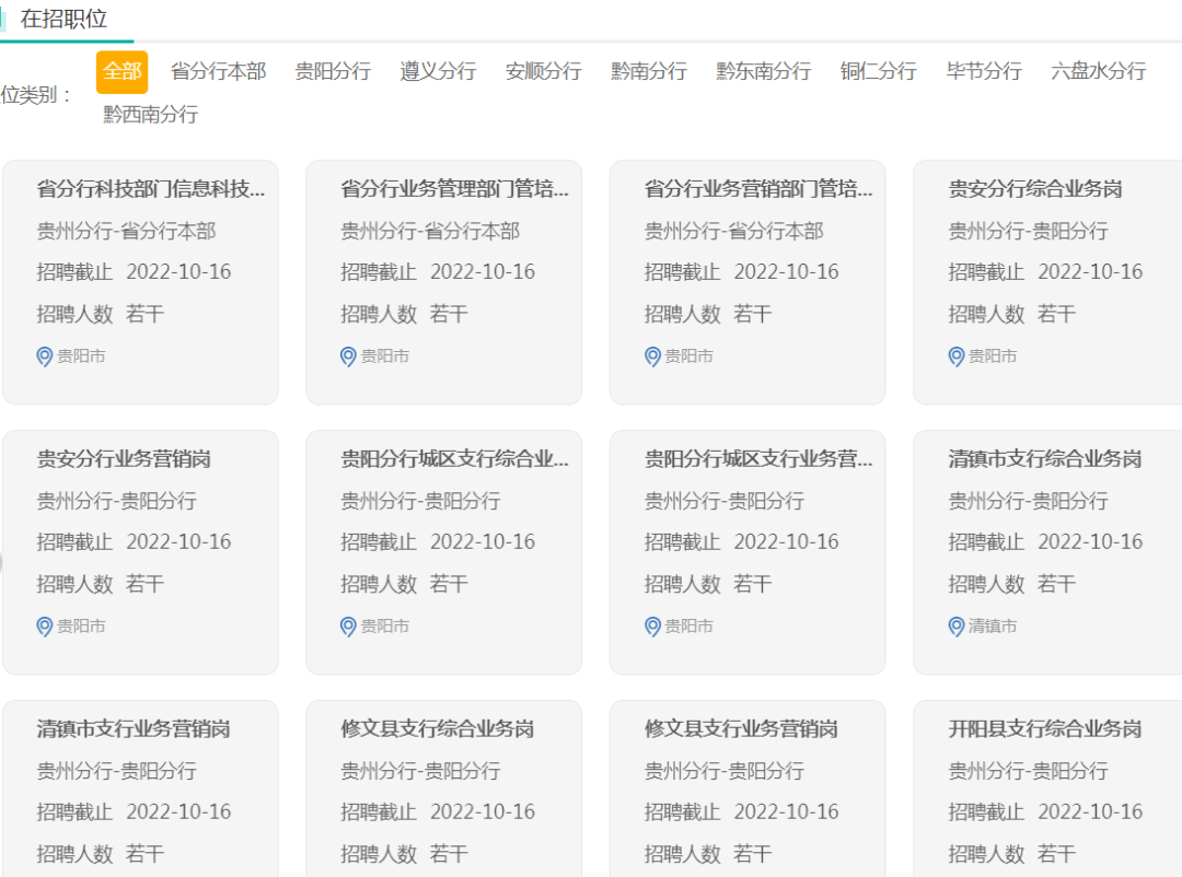 农业银行、中国银行招聘！遵义有岗！