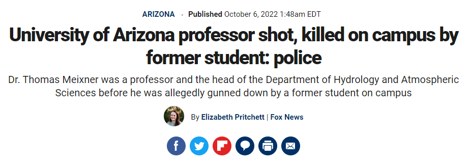 美大学教授，遭枪杀！