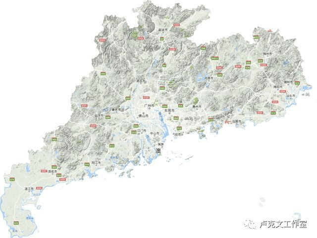 广东省地形图,全省只有两块平地广东省只有两片平原,一片在珠三角,一