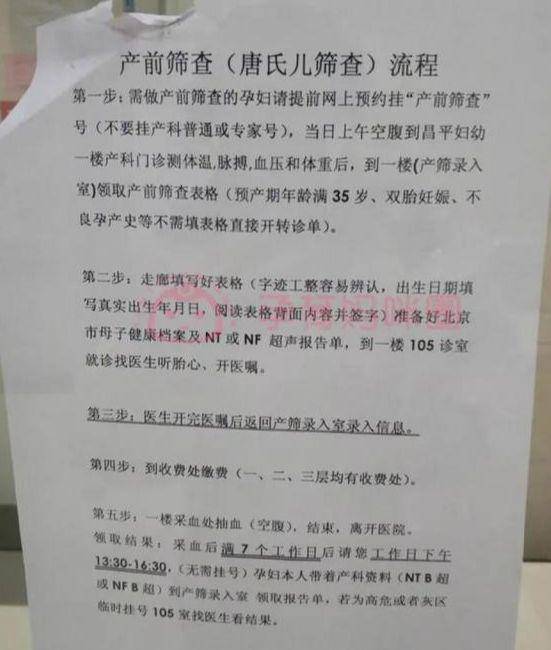 北京昌平妇幼保健院产检项目及流程整理、收费明细来咯！