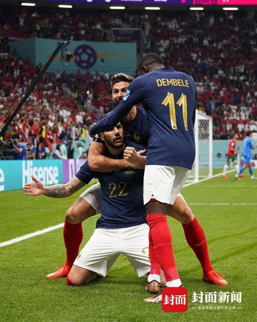 法国2比0战胜摩洛哥，时隔四年再次晋级世界杯决赛