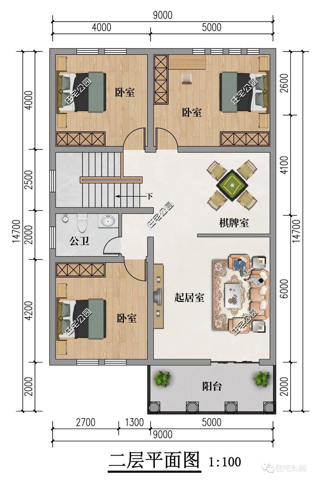 福建高先生私家定造9×14米二层欧式别墅，小面宽户型也能有温馨栖身体验（2210）