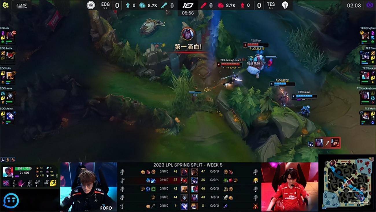 LOL-LPL：Rookie永恩双剑滑斩刺杀双C，TES团战造胜2-1力克EDG