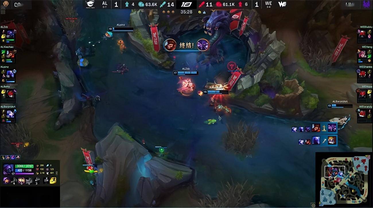 LOL-LPL：AL强势冲阵完爆WE双射手系统，2-1解锁春季赛首胜