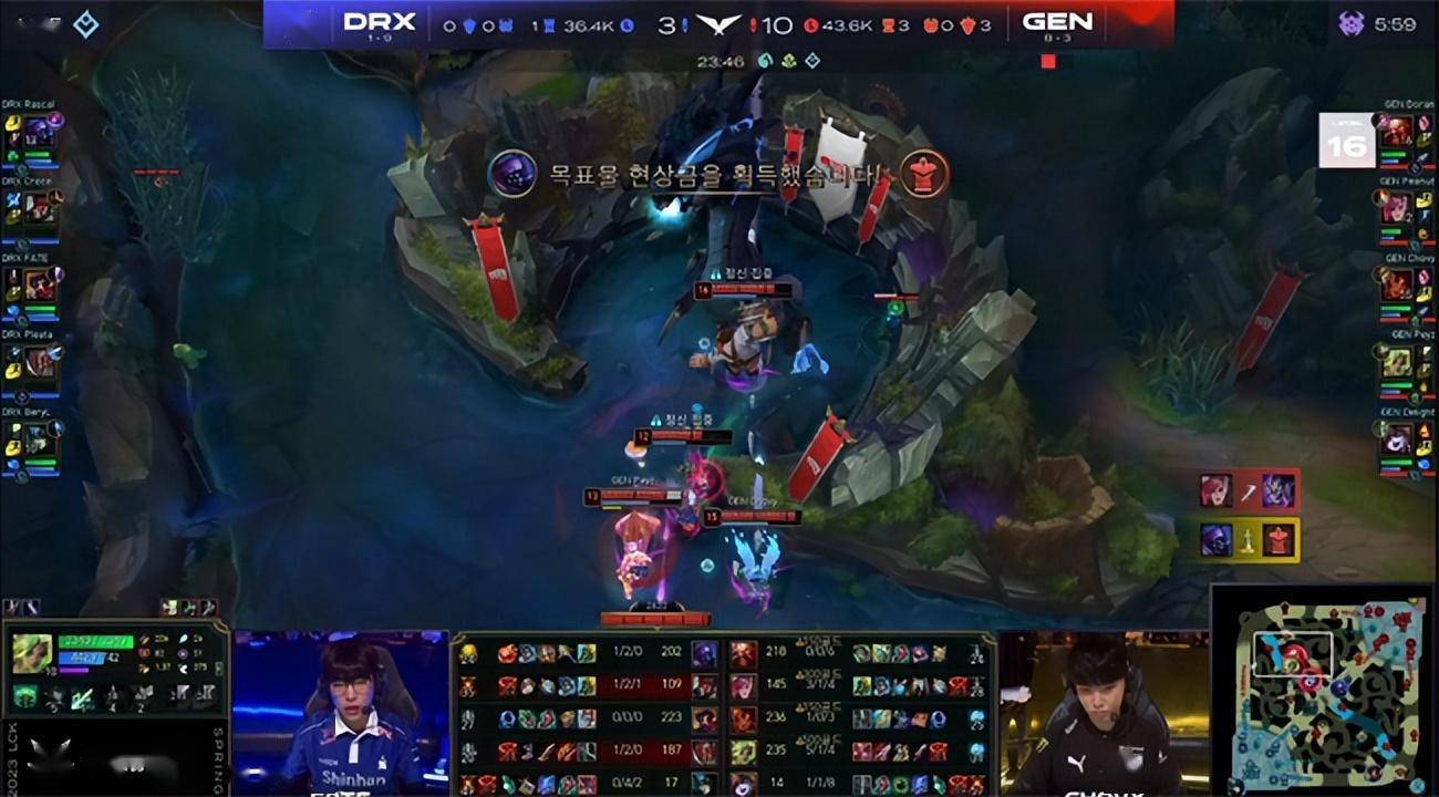 LOL-LCK：Chovy安妮闪现开团秒杀“卢娜”，GEN 2-0横扫DRX