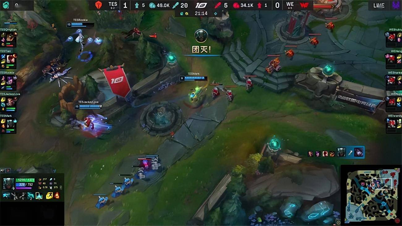 LOL-LPL：Mark派克涌泉之恨豪取四杀，TES全线碾压2-0横扫WE