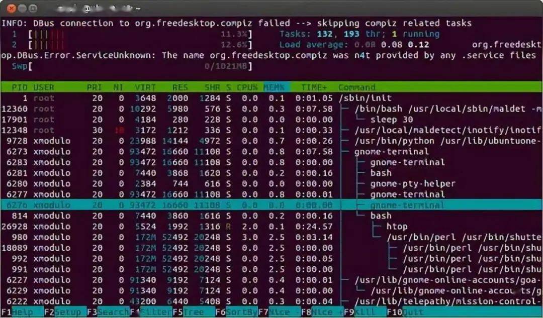 linux下查看进程内存使用情况