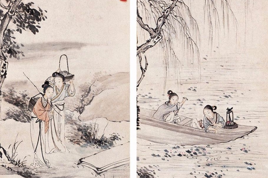 清代名家费丹旭：避短传神的仕女画作欣赏_人物
