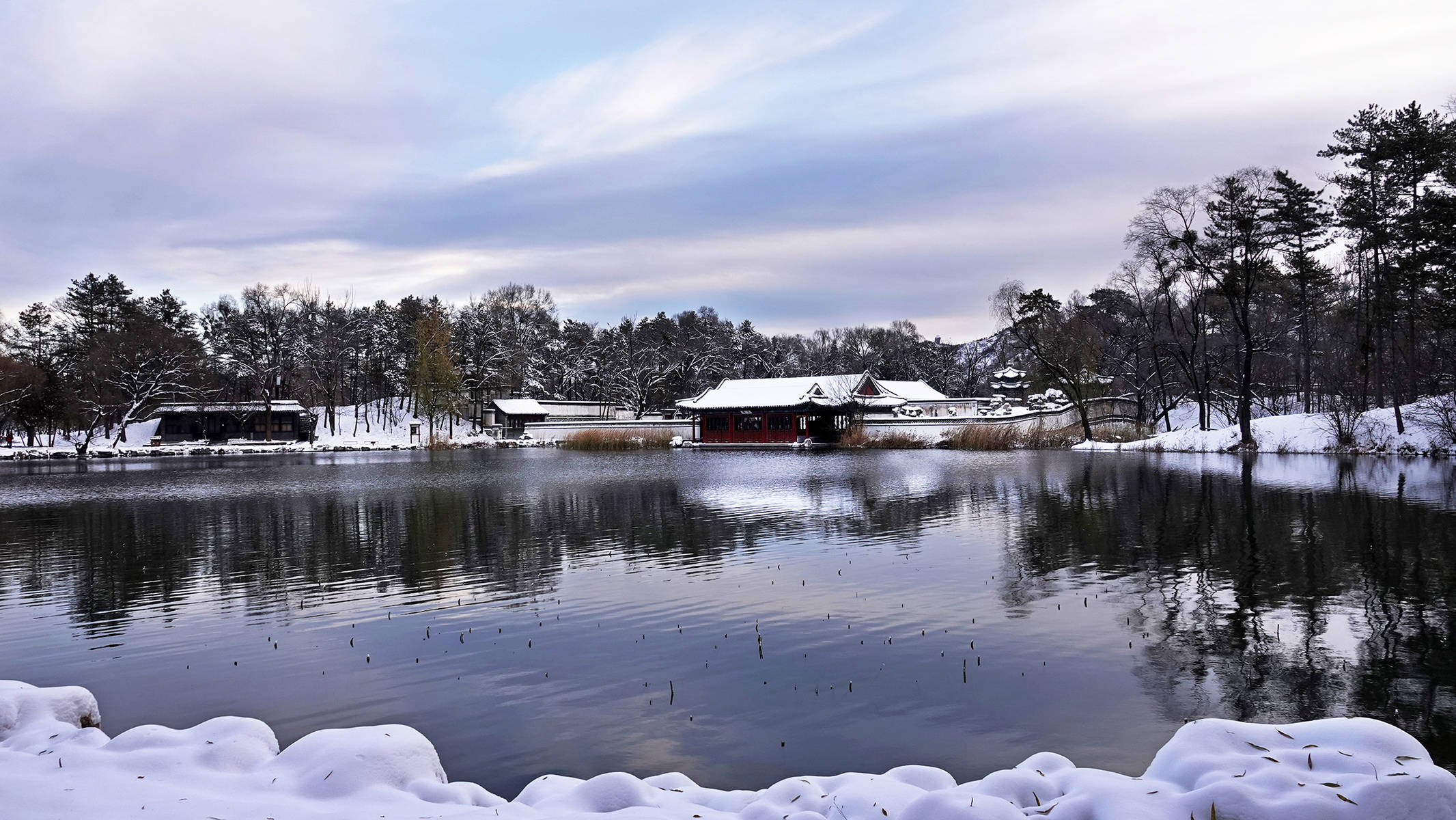 签约摄影师任桂双:冬日美丽风景皇家园林避暑山庄-搜狐大视野-搜狐