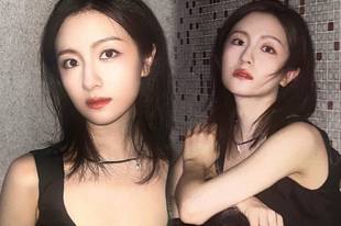 李兰迪一袭黑裙气质卓群